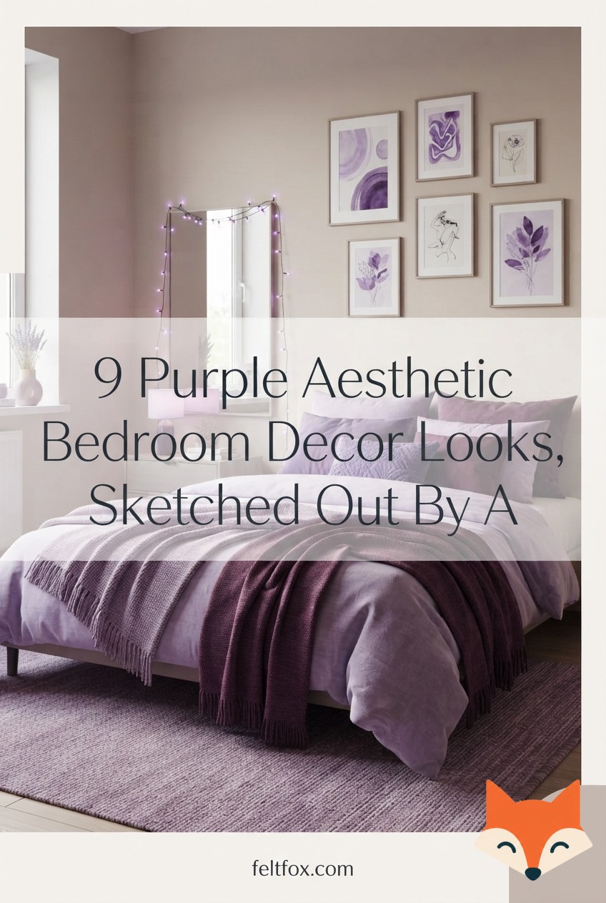 9 Purple Aesthetic Bedroom Decor Looks, Sketched Out By A