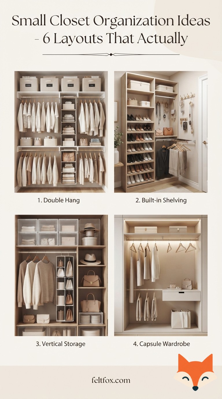 Small Closet Organization Ideas - 6 Layouts That Actually