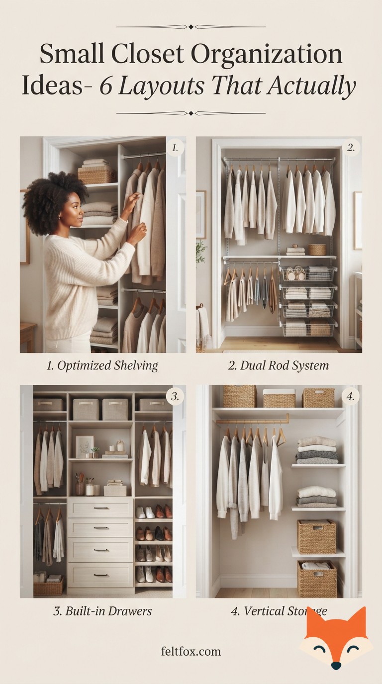 Small Closet Organization Ideas - 6 Layouts That Actually